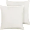 Conjunto De 2 Almofadas Decorativas Brancas 45 X 45 Cm Subulata