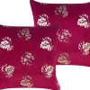 Conjunto De 2 Almofadas Decorativas Borgonha 45 X 45 Cm Goldenrod