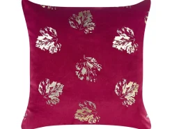 Conjunto De 2 Almofadas Decorativas Borgonha 45 X 45 Cm Goldenrod