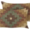 Conjunto De 2 Almofadas Decorativas Em Juta Multicolor 30 X 50 Cm Maguri