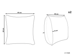 Conjunto De 2 Almofadas De Jardim Cor De Areia 40 X 40 Cm Palairos