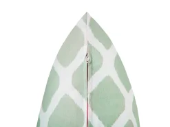 Conjunto De 2 Almofadas De Jardim Em Tecido Verde Menta E Branco 40 X 70 Kalamos