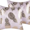 Conjunto De 2 Almofadas Decorativas Rosas 45 X 45 Cm Astilbe