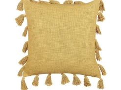 Conjunto De 2 Almofadas Decorativas Amarelas 45 X 45 Cm Lynchis