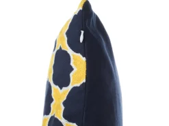 Conjunto De 2 Almofadas Decorativas Amarelas E Azuis 45 X 45 Cm Muscari