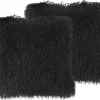 Conjunto De 2 Almofadas Decorativas Pretas 45 X 45 Cm Cide