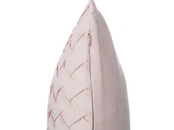 Conjunto De 2 Almofadas Decorativas Entrelacada 45 X 45 Cm Rosa Tithonia