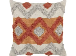 Conjunto De 2 Almofadas Decorativas Tufadas Em Algodao Multicolor 45 X 45 Cm Brevifolia