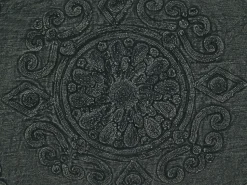 Conjunto De 2 Almofadas Decorativas Algodao Cinzento Escuro Com Relevo 30 X 50 Cm Veloor