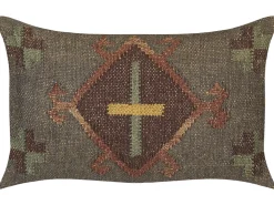 Conjunto De 2 Almofadas Decorativas Em Juta Multicolor 30 X 50 Cm Katora