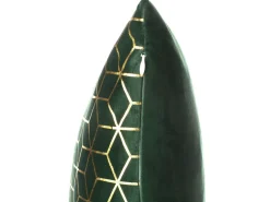 Conjunto De 2 Almofadas Decorativas De Veludo 45 X 45 Cm Verde Escuras Celosia