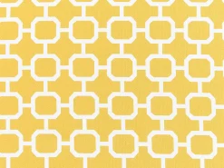 Conjunto De 2 Almofadas De Assento Amarelas Com Padrao Geometrico Terni