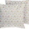 Conjunto De 2 Almofadas Decorativas De Algodao 45 X 45 Cm Dourada Sedum