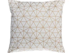 Conjunto De 2 Almofadas Decorativas De Algodao 45 X 45 Cm Dourada Sedum