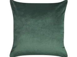 Conjunto De 2 Almofadas Decorativas Veludo Verde E Dourado 45 X 45 Cm Sunflower