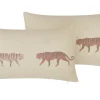 Conjunto De 2 Almofadas Decorativas Creme 30 X 50 Cm Nierembergia