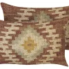 Conjunto De 2 Almofadas Decorativas Em Juta Multicolor 30 X 50 Cm Beel