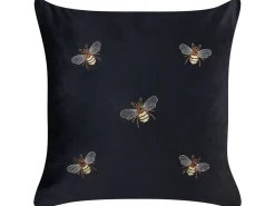 Conjunto De 2 Almofadas Decorativas Em Veludo Preto 45 X 45 Cm Talinum