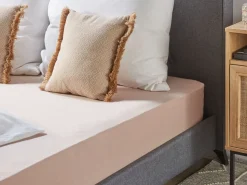 Conjunto De 2 Almofadas Decorativas Cor De Areia 45 X 45 Cm Lonar