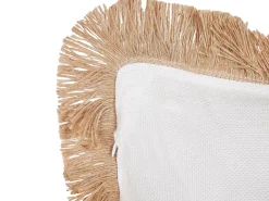 Conjunto De 2 Almofadas Decorativas Cremes E Pretas 45 X 45 Cm Agrimony