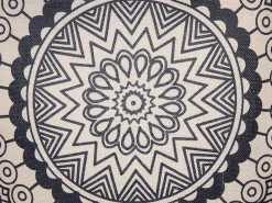 Conjunto De 2 Almofadas Decorativas Cremes E Pretas 45 X 45 Cm Agrimony
