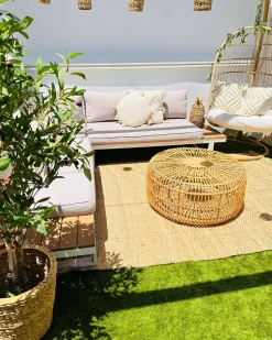 Conjunto De 2 Almofadas Decorativas Creme 45 Cm Madia