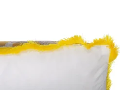 Conjunto De 2 Almofadas Decorativas Amarelas Com Motivo Animal 45 X 45 Cm Manju