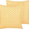 Conjunto De 2 Almofadas De Exterior 40 X 40 Cm Amarelas Astakos