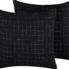 Conjunto De 2 Almofadas Decorativas Pretas 45 X 45 Cm Bellflower