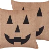 Conjunto De 2 Almofadas Decorativas Em Veludo Creme 45 X 45 Cm Sebes