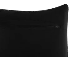 Conjunto De 2 Almofadas Decorativas Algodao Cinzento Com Relevo 45 X 45 Cm Konni