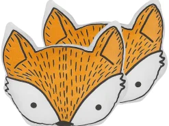 Conjunto De 2 Almofadas Decorativas Em Forma De Raposa Laranja 50 X 40 Cm Vadodara