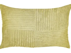 Conjunto De 2 Almofadas Decorativas Em Bombazine Verde 47 X 27 Cm Millet