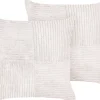 Conjunto De 2 Almofadas Decorativas Em Bombazine Branca Creme 43 X 43 Cm Millet