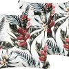Conjunto De 2 Almofadas Em Veludo Verde E Vermelho Com Padrao De Folha 45 X 45 Cm Edelweiss