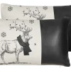 Conjunto De 2 Almofadas Em Tecido Branco E Preto 30 X 50 Cm Sven