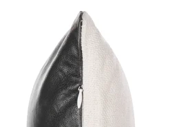 Conjunto De 2 Almofadas Em Tecido Branco E Preto 30 X 50 Cm Sven