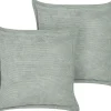 Conjunto De 2 Almofadas Em Bombazine Verde Claro 43 X 43 Cm Zinnia
