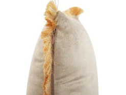 Conjunto De 2 Almofadas Em Veludo Creme 40 X 50 Cm Pothos
