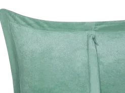 Conjunto De 2 Almofadas Em Bombazine Verde Claro 47 X 27 Cm Zinnia