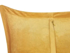 Conjunto De 2 Almofadas Em Bombazine Amarelo Mostarda 47 X 27 Cm Zinnia