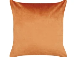 Conjunto De 2 Almofadas Em Veludo Laranja 45 X 45 Cm Bahia