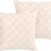 Conjunto De 2 Almofadas Em Veludo Creme 45 X 45 Cm Yarrow