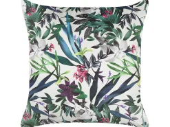 Conjunto De 2 Almofadas Em Veludo Verde Com Padrao De Folha 45 X 45 Cm Gasteria