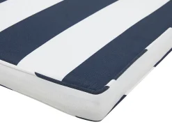 Conjunto De 8 Almofadas Para Cadeiras De Jardim As Riscas Azul E Branco Sassari