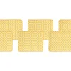 Conjunto De 6 Almofadas Para Cadeira Com Padrao Geometrico Amarelo Tolve