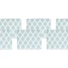 Conjunto De 6 Almofadas Para Cadeira Com Padrao De Diamante Verde E Branco Tolve