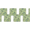 Conjunto De 8 Almofadas Para Cadeiras De Jardim Com Padrao Verde Sassari