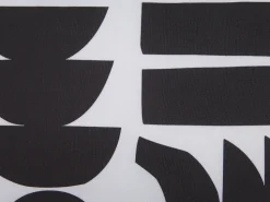 Conjunto De 2 Almofadas Preto E Branco 45 X 45 Cm Liriope