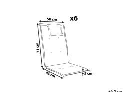 Conjunto De 6 Almofadas Taupe Para A Cadeira Toscana/Java